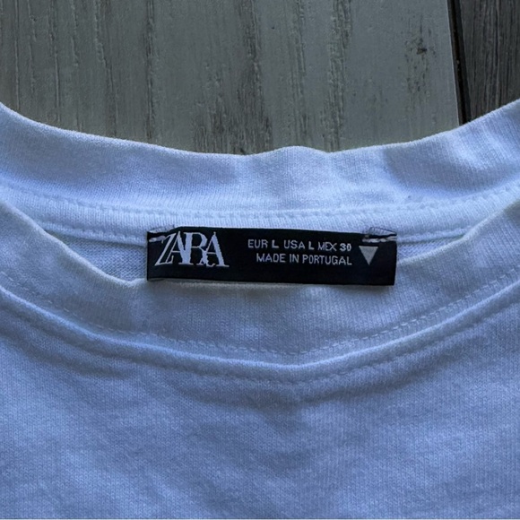 Zara White T-Shirt - Picture 5 of 5